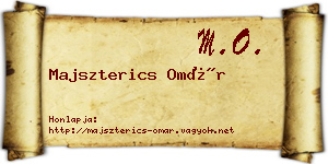 Majszterics Omár névjegykártya